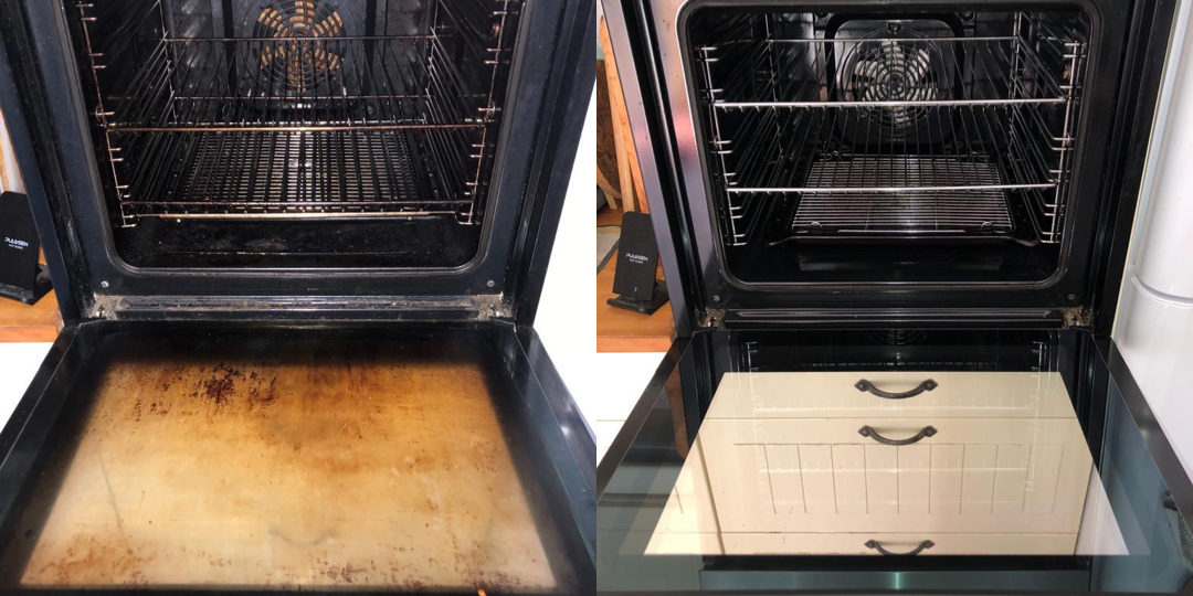 Oven - before and after 